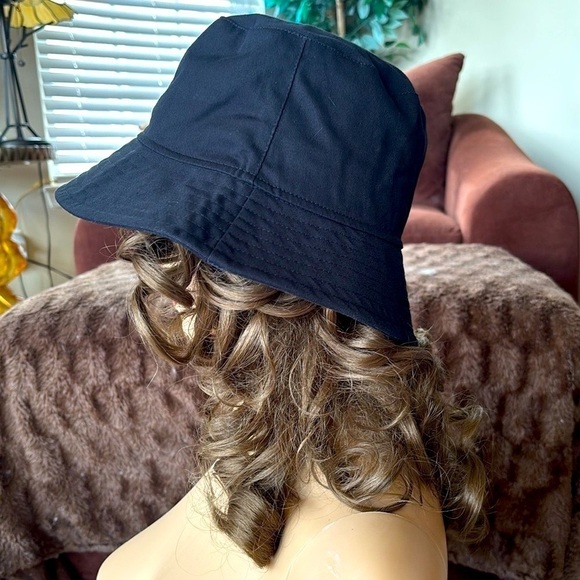 Brand New Kate Spade Black Logo Bucket Hat Pink Lining Classic Preppy main image 7